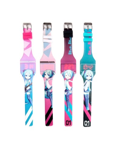 Relogio Digital em Silicone - Hatsune Miku (Sortido)