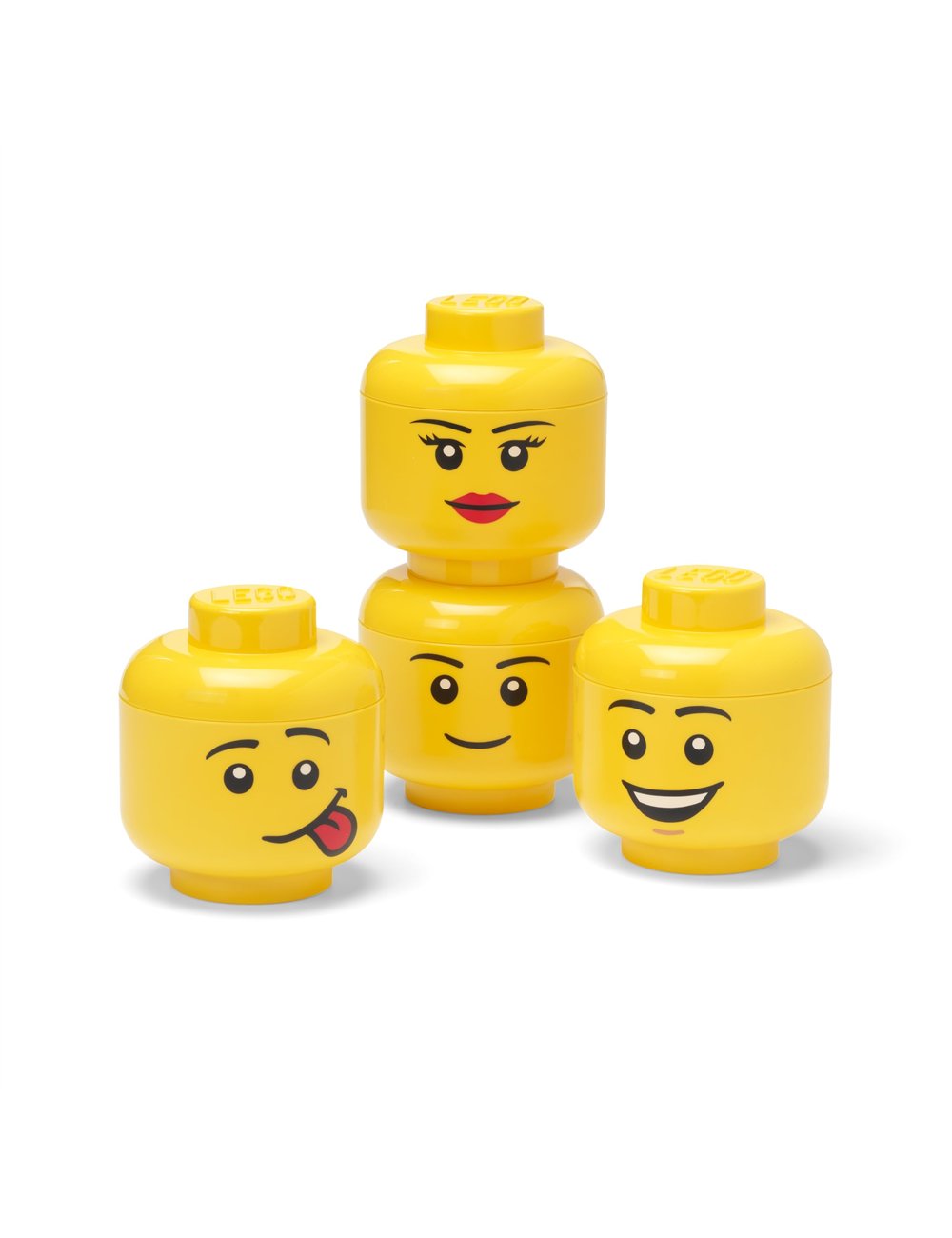 LEGO Storage Head Mini Set, 4 Pcs