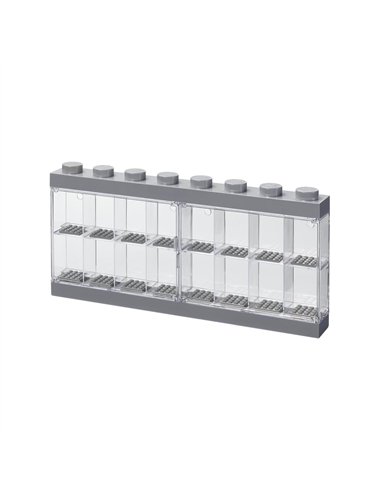 LEGO Minifigure Display Case 16 - Cinzento