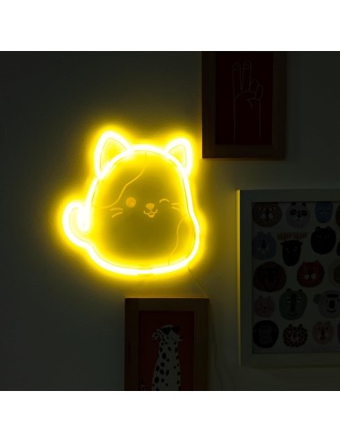 Squishmallows Cam the Cat Neon Wall Light