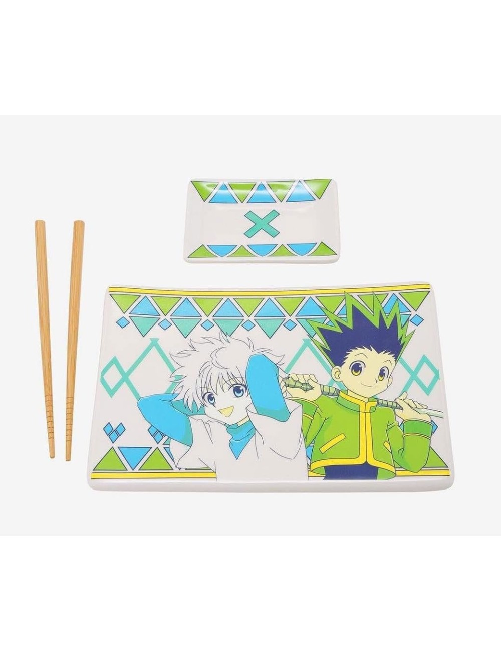 Conjunto de Sushi em Cerâmica - Hunter x Hunter: Gon & Killua