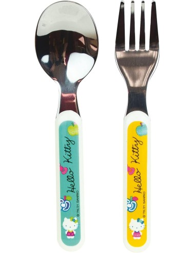 Conjunto de Talheres em Inox Hello Kitty