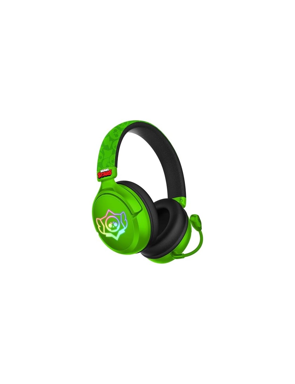 Headet Gaming Wireless - Brawl Stars Green Skull (Multiplataforma)