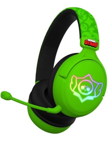 Headet Gaming Wireless - Brawl Stars Green Skull (Multiplataforma)