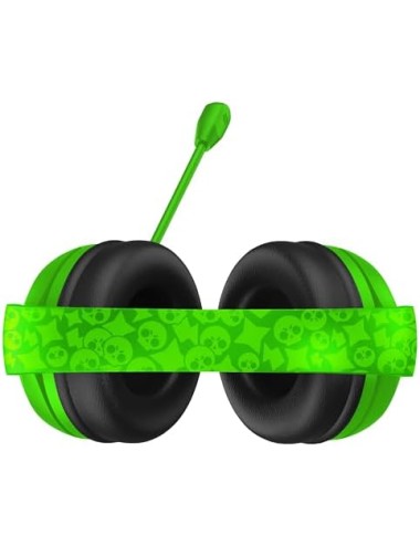 Headet Gaming Wireless - Brawl Stars Green Skull (Multiplataforma)