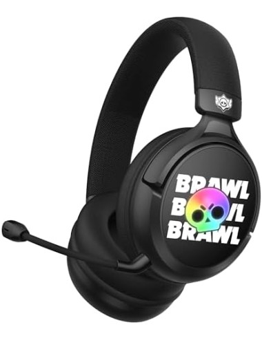 Headet Gaming Wireless - Brawl Stars Black Skull (Multiplataforma)