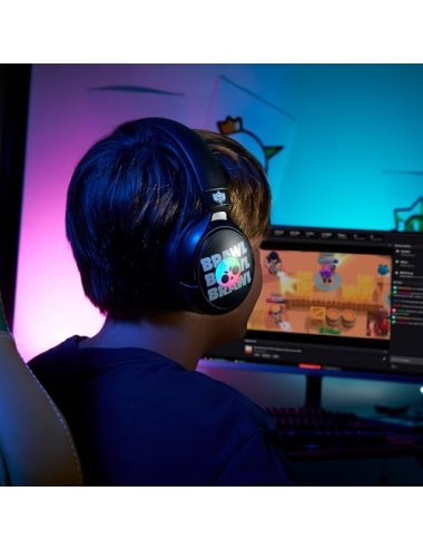 Headet Gaming Wireless - Brawl Stars Black Skull (Multiplataforma)