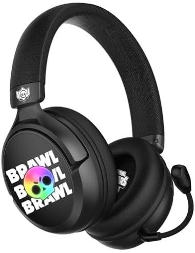 Headet Gaming Wireless - Brawl Stars Black Skull (Multiplataforma)