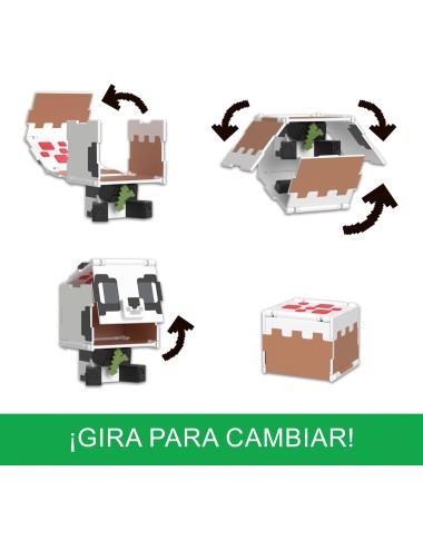 Figura Mattel Flippin' Figs - Minecraft: Panda + Cake
