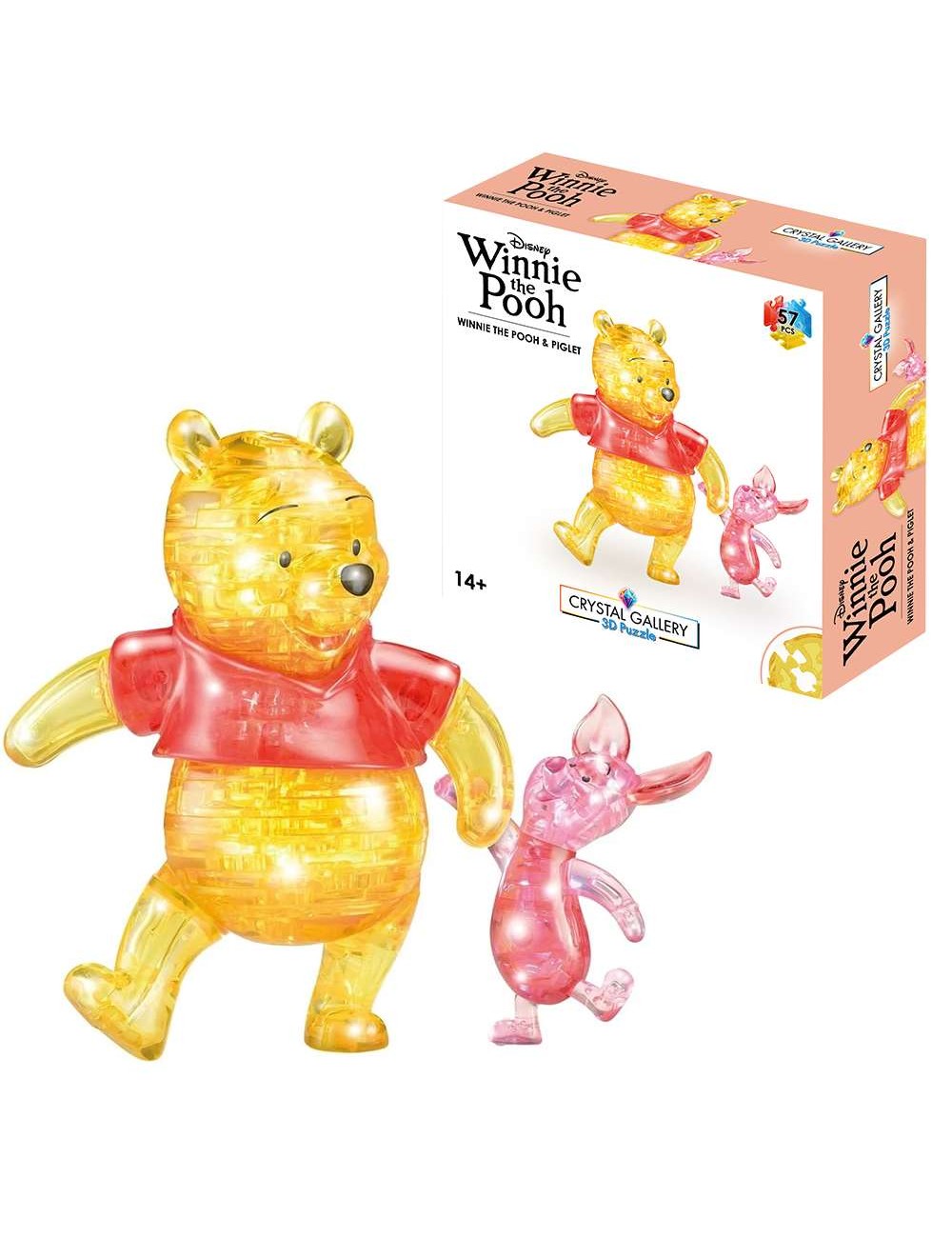 Puzzle 3D Crystal Gallery Disney - Pooh & Piglet (57 Peças XL Pack)