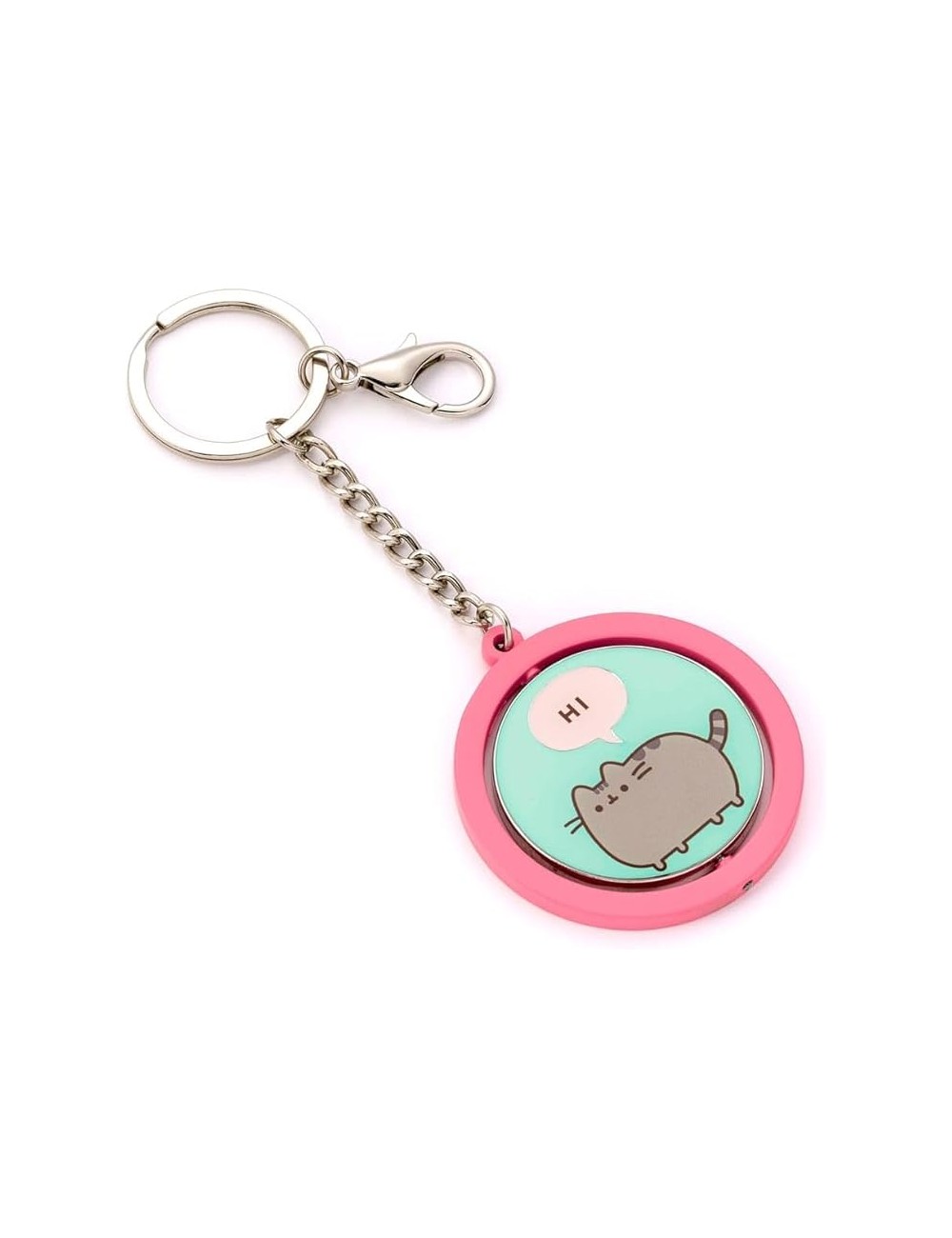 Porta Chaves Giratório - Pusheen: Hi, Bye Rosa e Azul