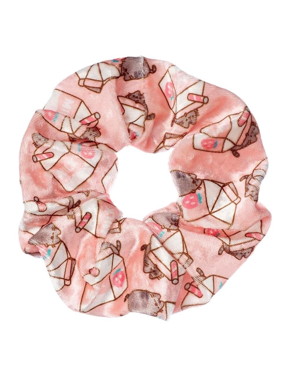 Scrunchie - Pusheen: Leite de Morango