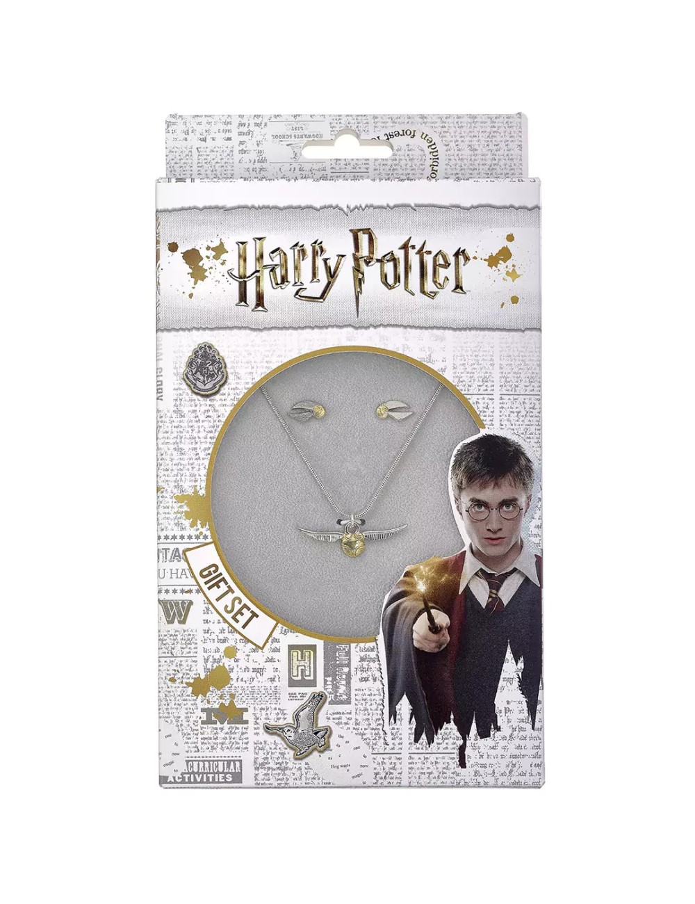 Conjunto Colar e Brincos Stud - Harry Potter: Golden Snitch