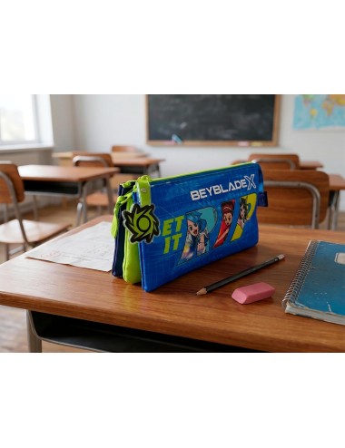 Estojo Porta-Lápis Triplo - Beyblade